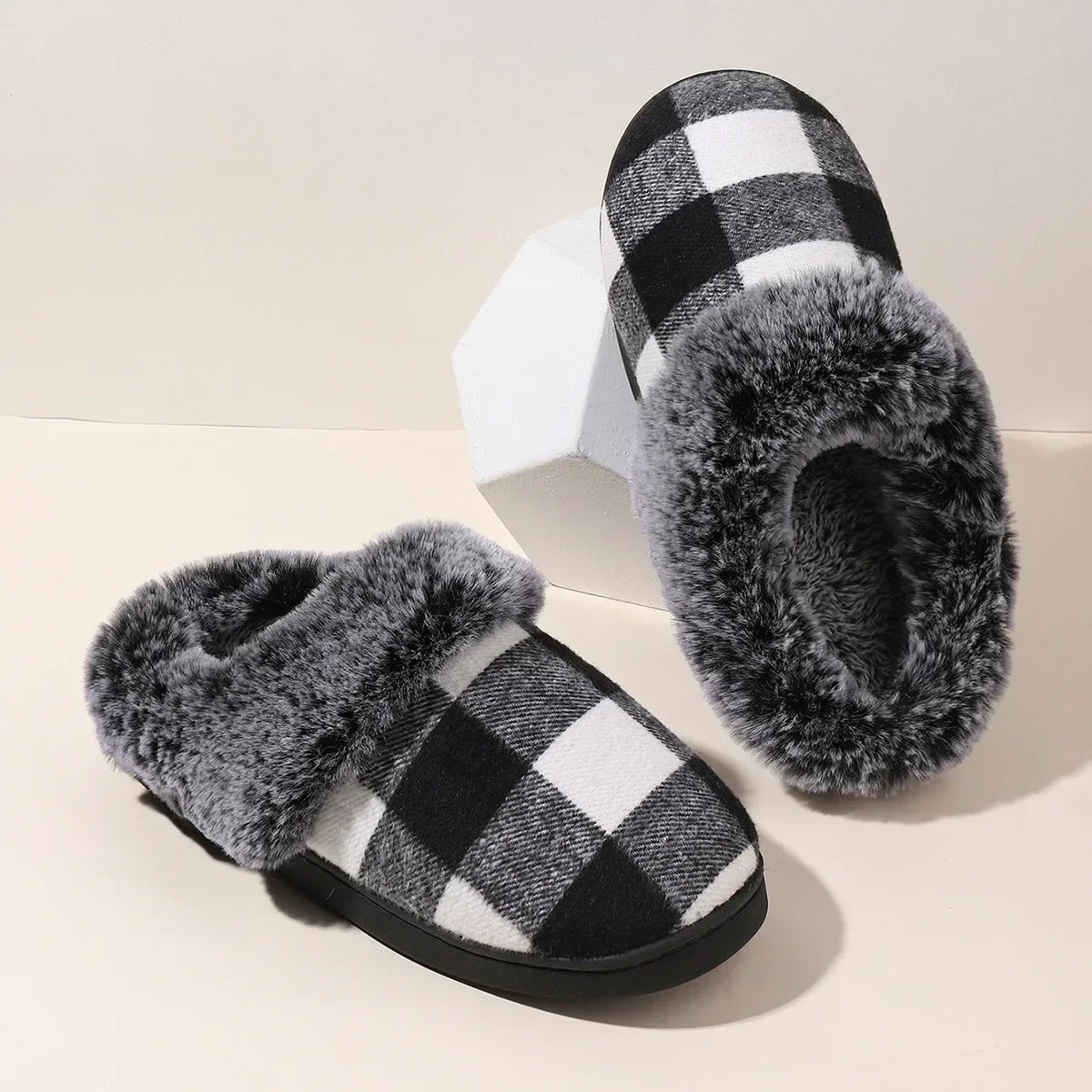 Velvet Vibes - Non-Slip Wool and Cotton Winter Slippers for Kids