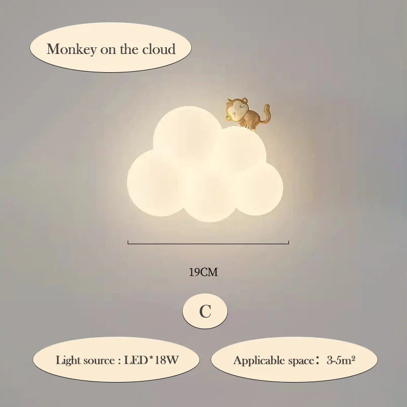 CloudLight - Modern LED Wall Lamp for Kids Bedroom