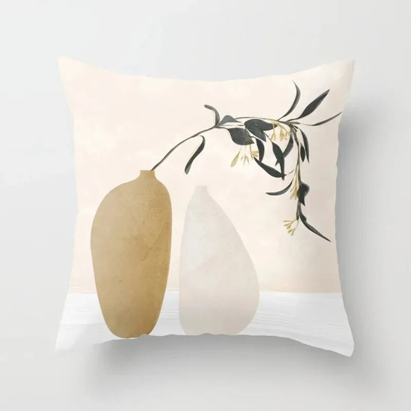 VelvetHaven - Botanical Cushion Cover for a Fresh, Natural Interior