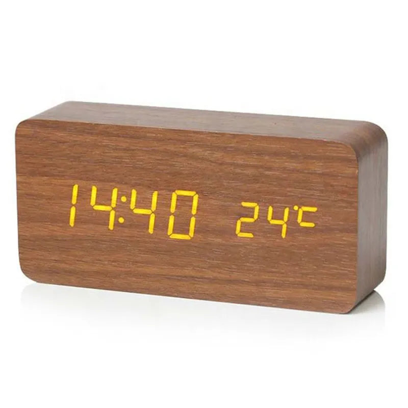 WoodTime - Natural Wood Digital Clock