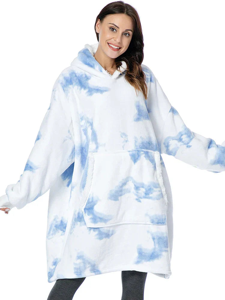 CozyNest FleeceWrap - Oversized Hooded Fleece Blanket