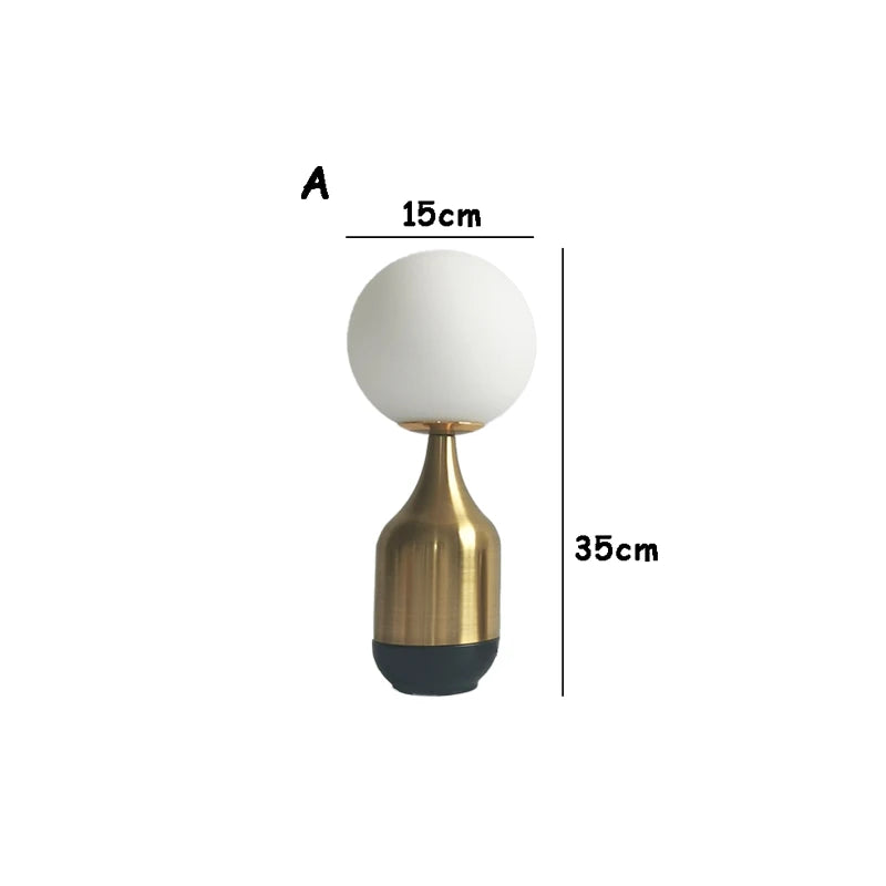 Nordic Elegance Lamp - Glass Globe Table Lamp for Ambient Lighting