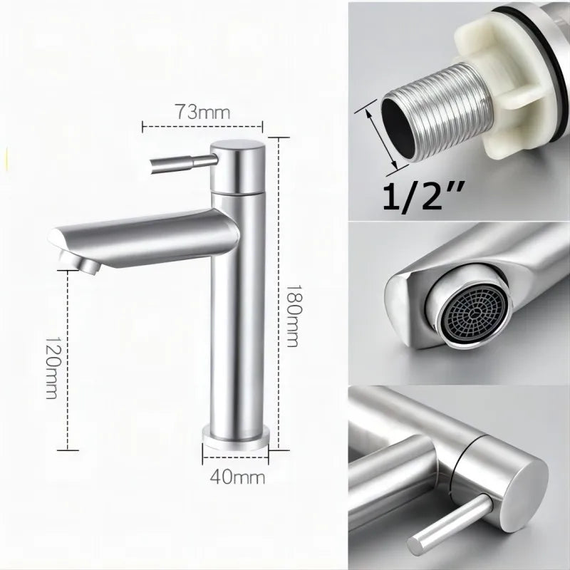 LuxStream - Luxury Stainless Steel Bathroom Basin Faucet