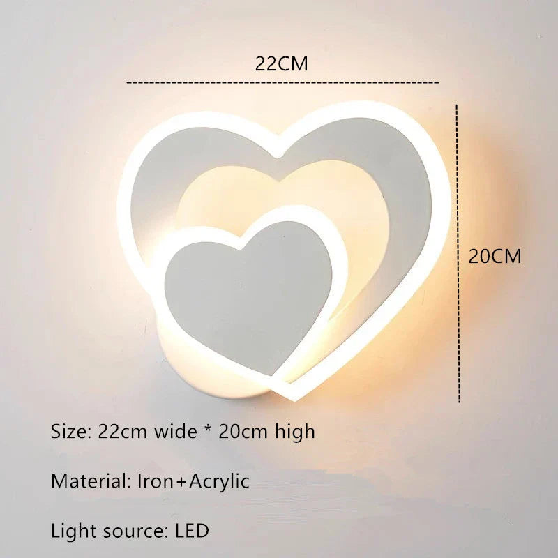 HeartGlow Wall Lamp - Modern LED Heart Wall Light