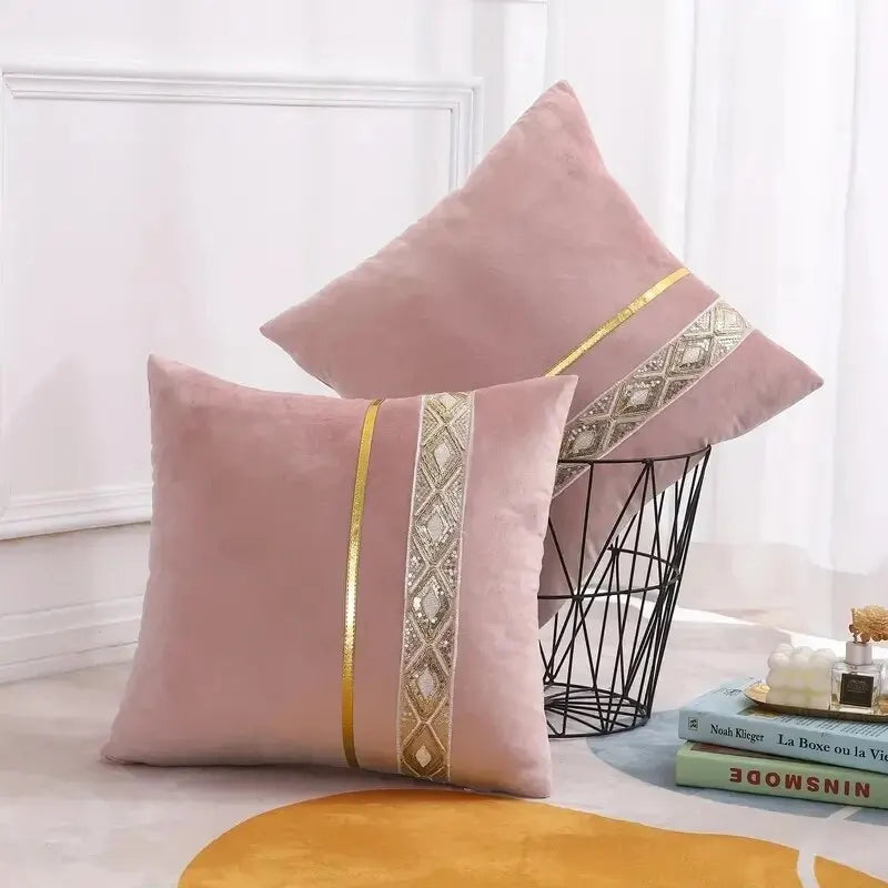 LuxeViva Cushion Cover - Glamorous Sequin Design for a Festive Living Room