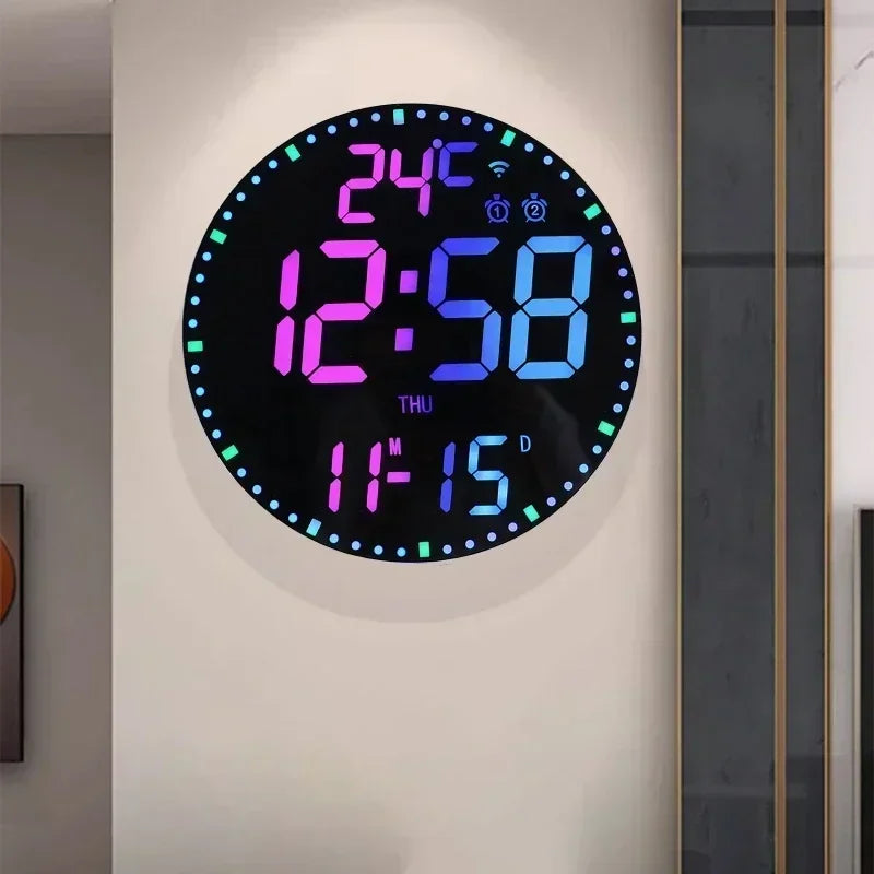 WiFiTime Clock - Horloge Murale LED Connectée avec Calendrier