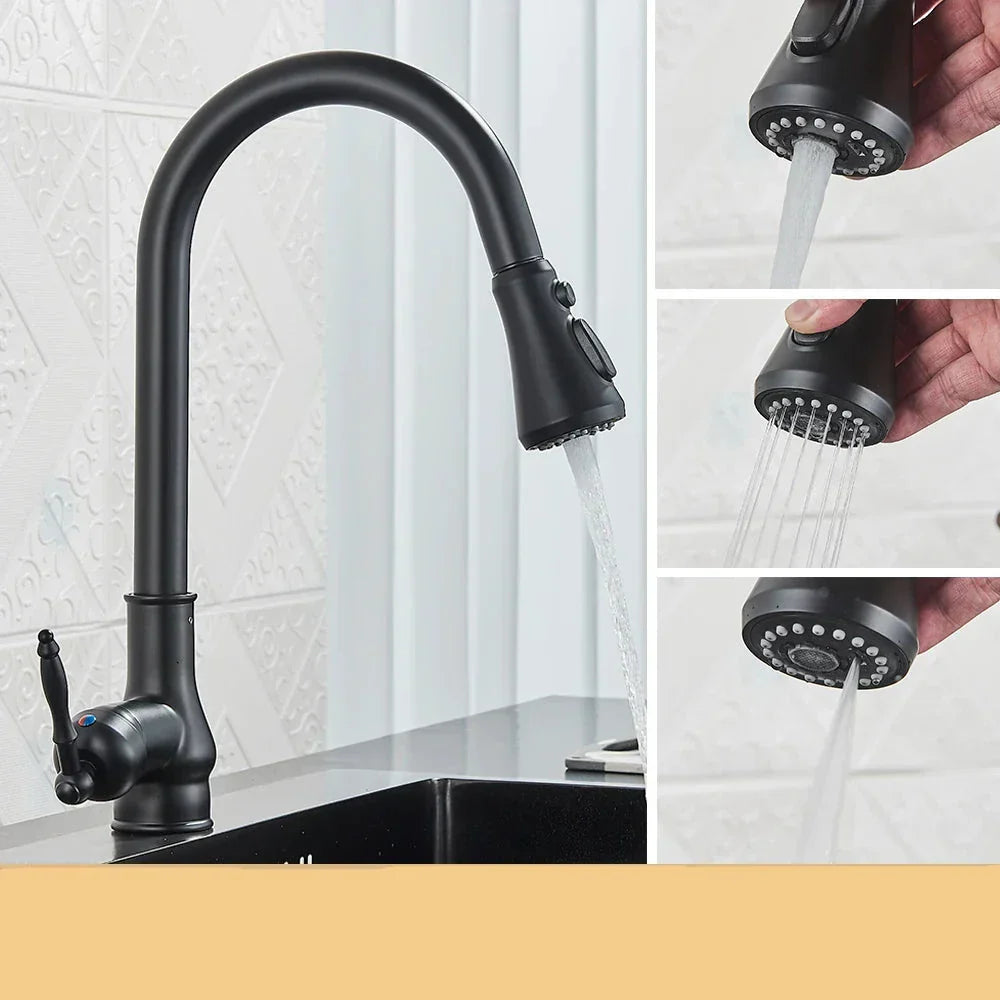 Wyrstead - Antique Brass Retro Kitchen Mixer Tap