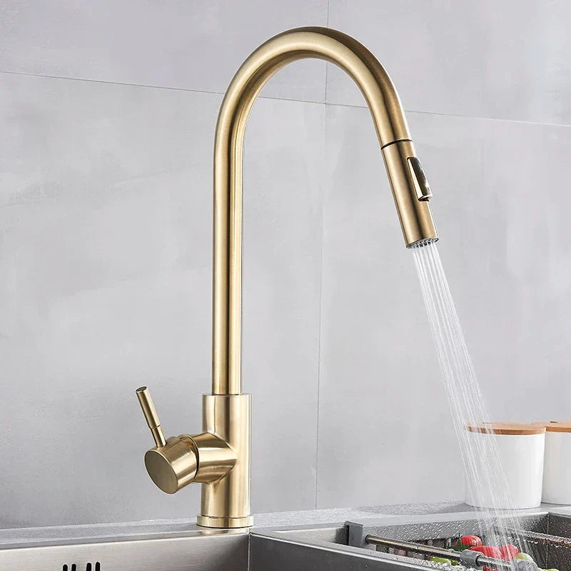 FlexiPull Faucet - 360° Rotating Modern Kitchen Mixer Tap