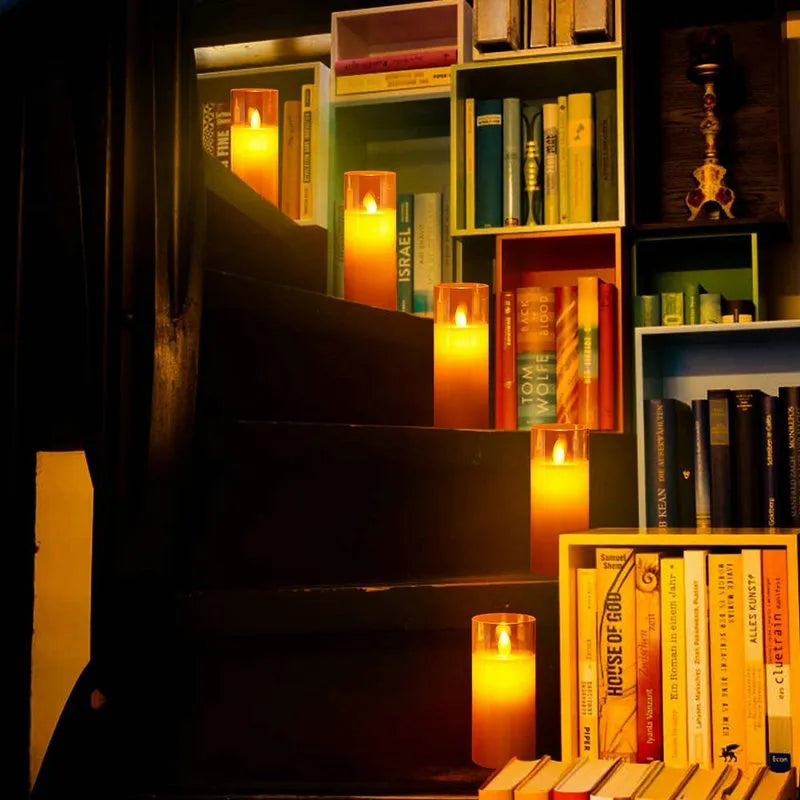 Yulwick - Rechargeable Cordless LED Candles, Set of 3