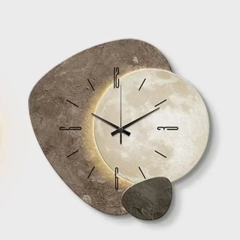 CreamWind Clock - Modern Wall Clock with LED Lighting