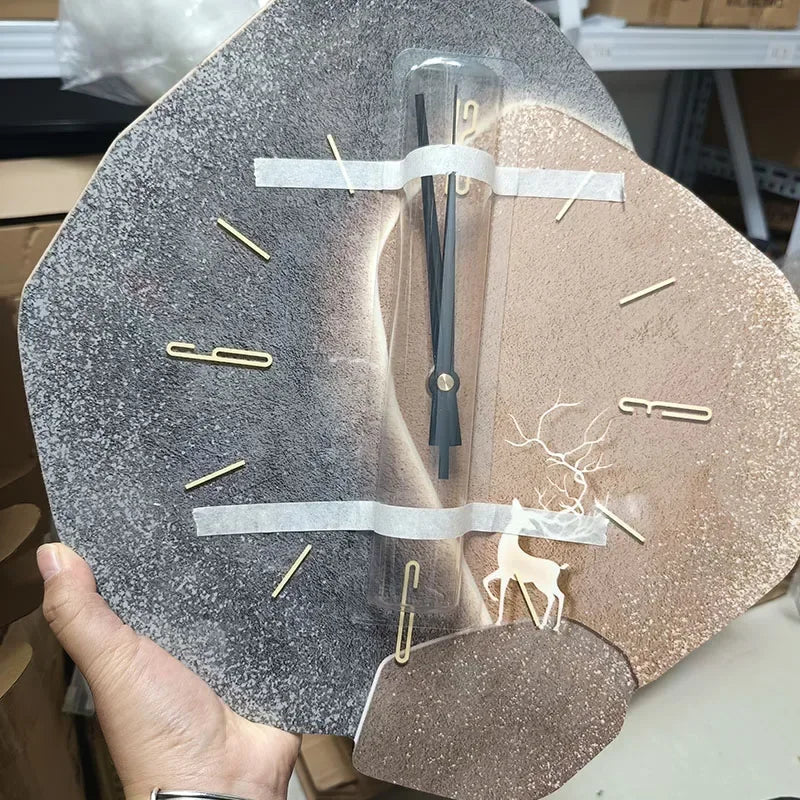 CreamWind Clock - Modern Wall Clock with LED Lighting