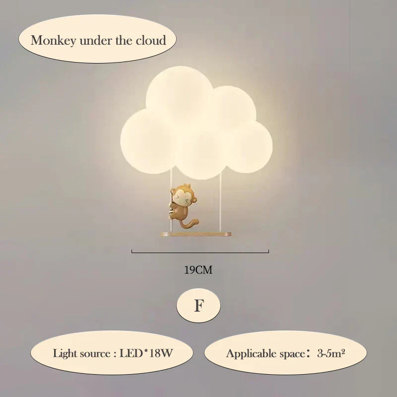 CloudLight - Modern LED Wall Lamp for Kids Bedroom