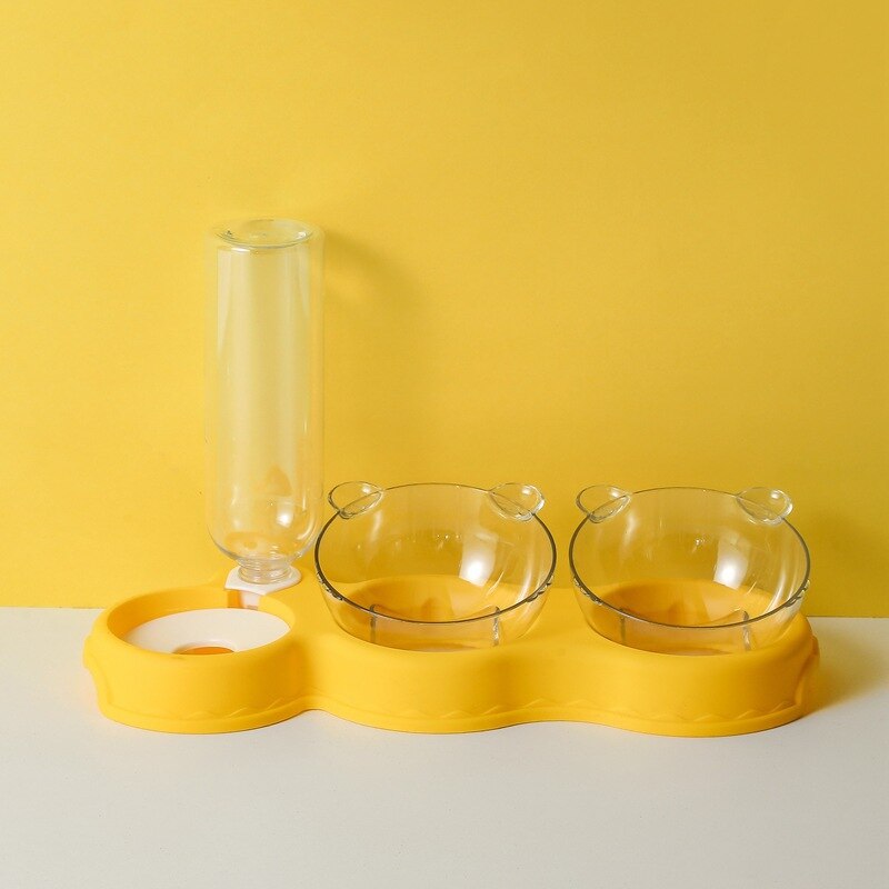 KarlFeast - Stylish 3-in-1 Cat Feeding Bowl