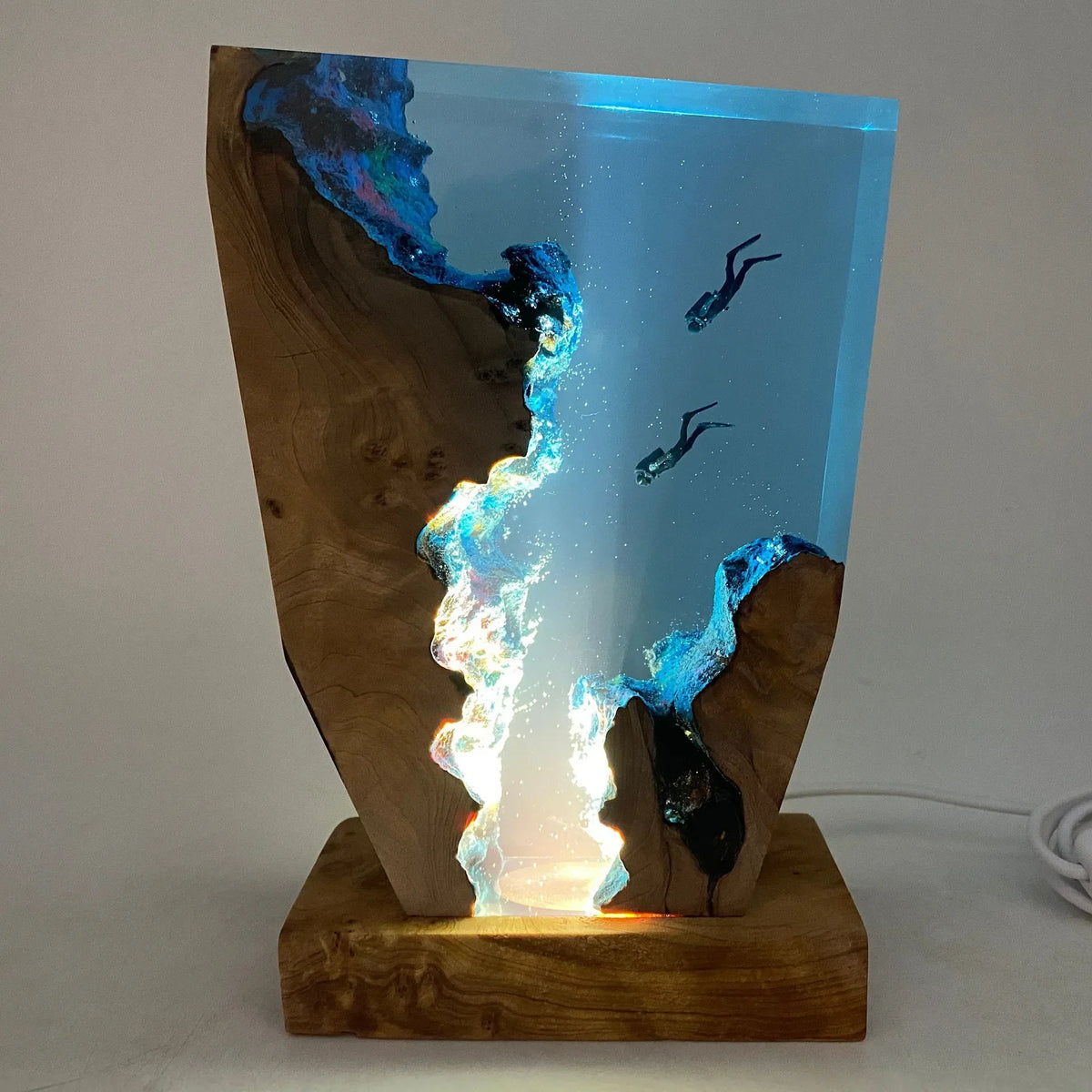 OceanGlow - USB Rechargeable Epoxy Resin Table Lamp