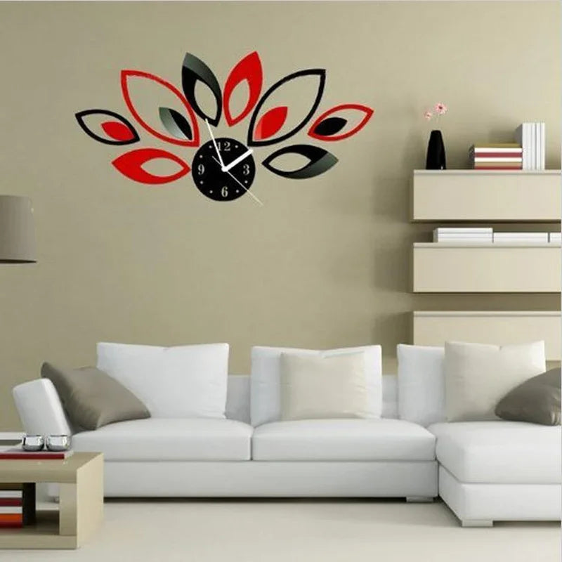 DecoTime Clock - Horloge Murale 3D en Acrylique au Design Moderne