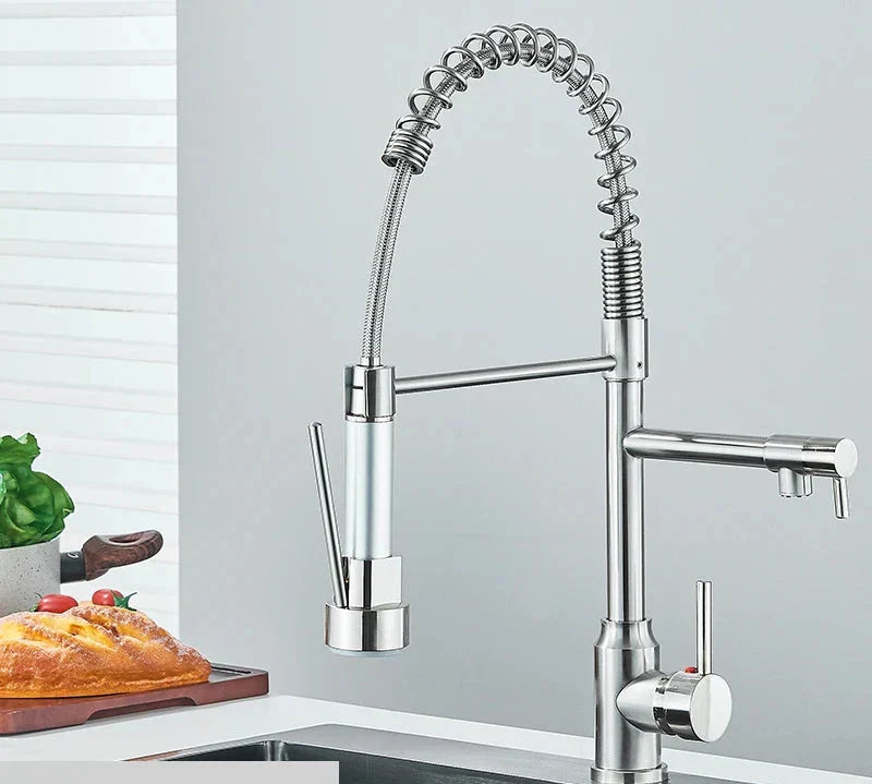 NickelFlex - 360° Rotating Modern Kitchen Mixer Tap
