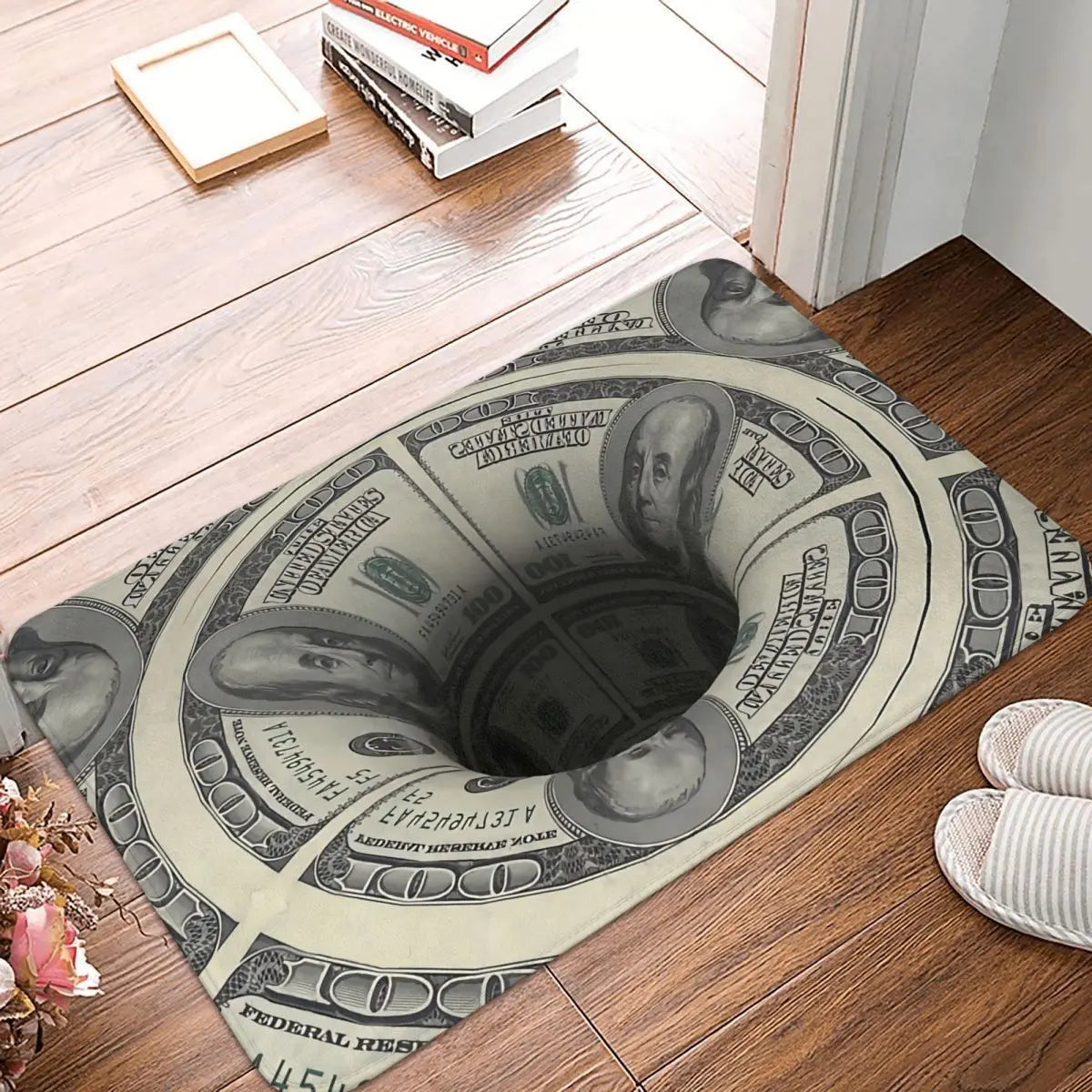 EcoMat - Paillasson Vert Design Billet de Dollar