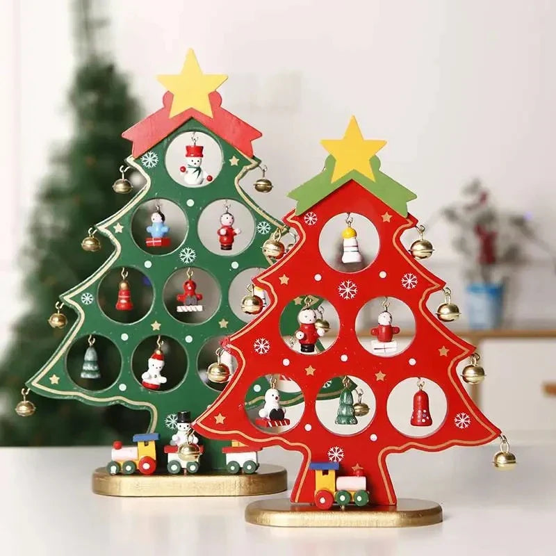 SapinElegant - Mini Wooden Christmas Tree for Desk and Table