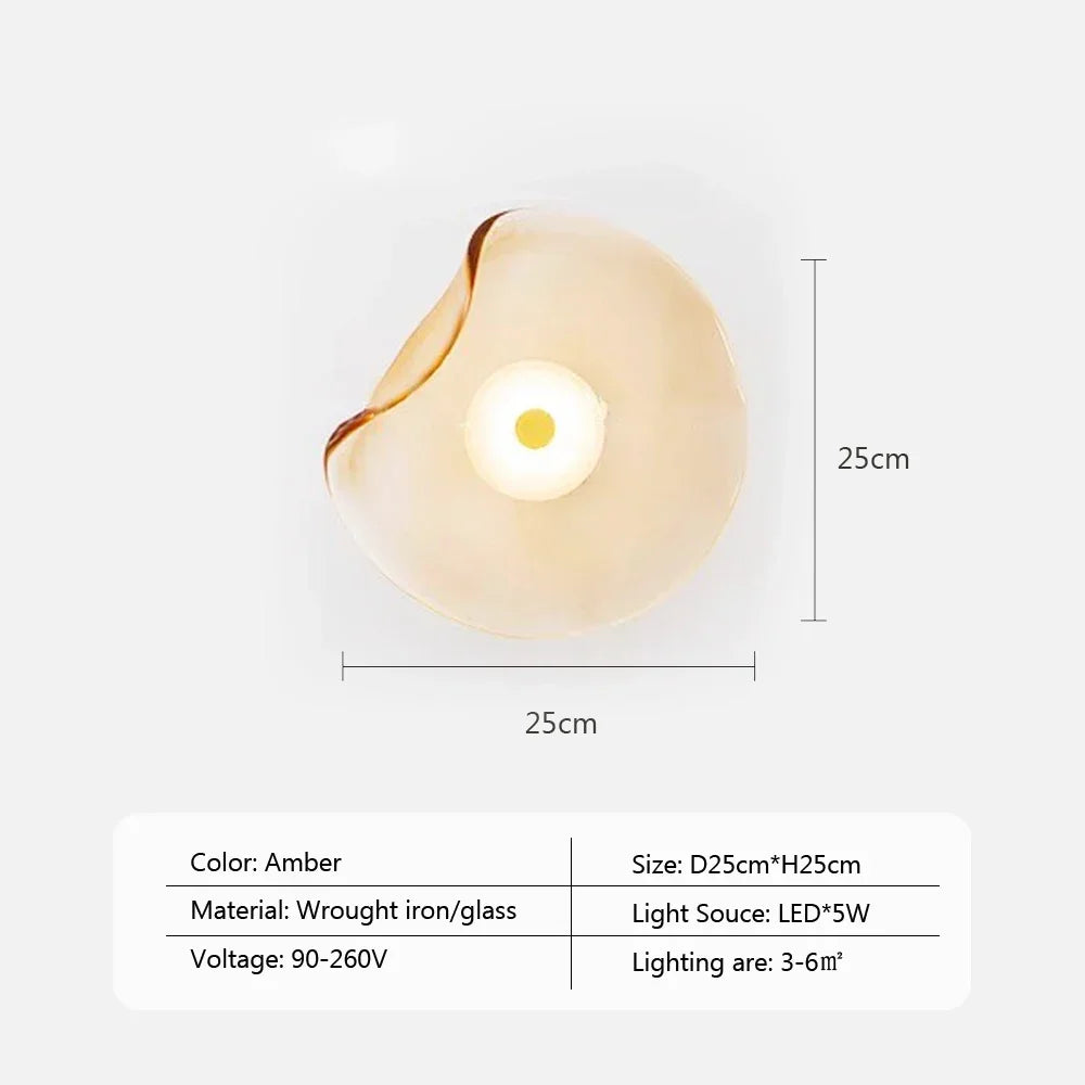 GlasLume - Modern Glass LED Wall Sconce for Bedroom