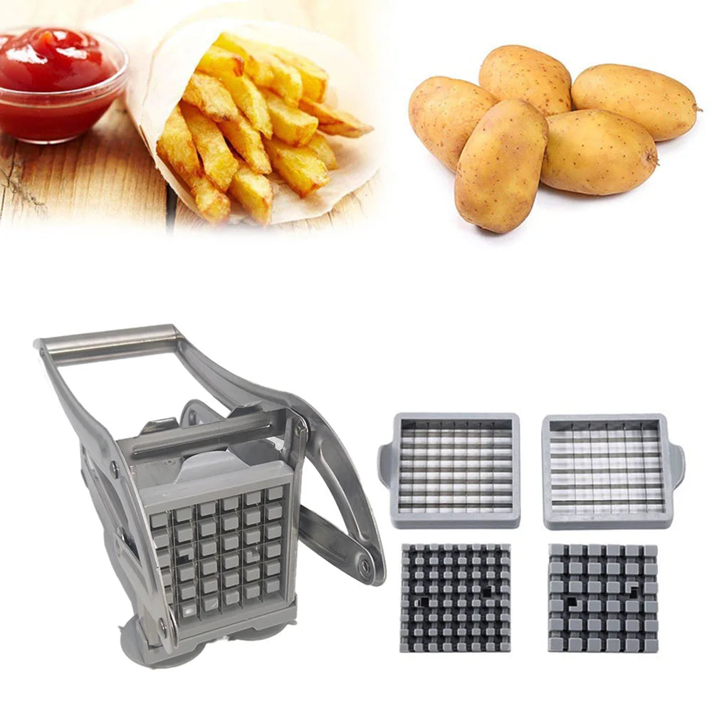 Fritzo Vegetable Cutter - Stainless Steel French Fry Cutter for Perfect Cuts