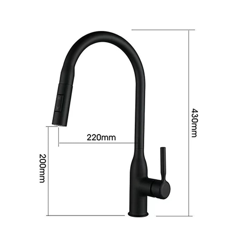 SteelFlow - Modern Kitchen Faucet with Pull-Out Sprayer