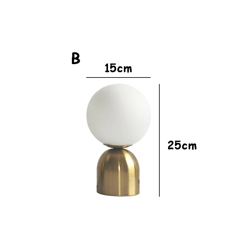Nordic Elegance Lamp - Glass Globe Table Lamp for Ambient Lighting