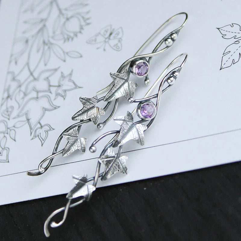 Faylinn - Boucles d'oreilles feuille d'elfe