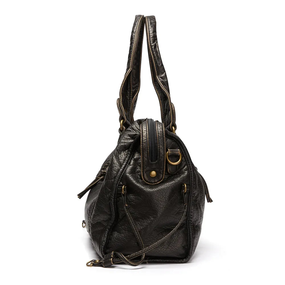 NoirClass - Sac À Main Cuir Noir Élégant