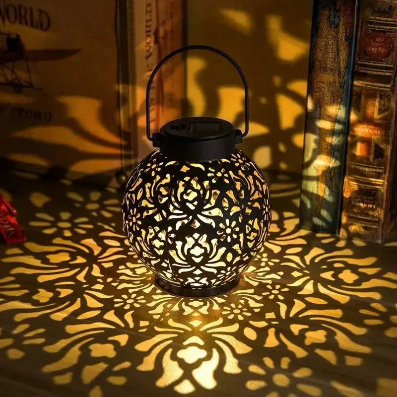Orion Solar Lantern - Wrought Iron LED Garden Lantern