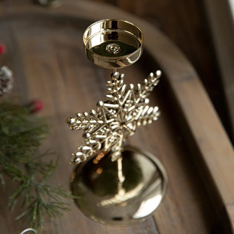 StarGlow Candle Holder - Elegant Golden Candle Holder for the Holidays