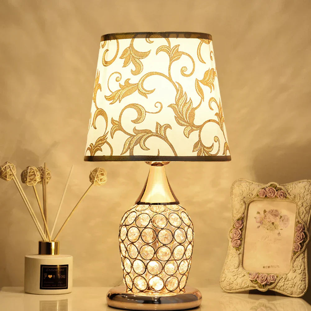 KristalGlow - Crystal Glass Table Lamp for a Romantic Ambience