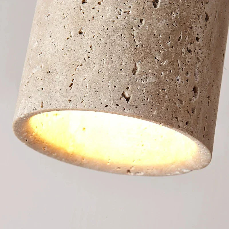 ZenElegance - Wabi Sabi Natural Travertine LED Ceiling Light