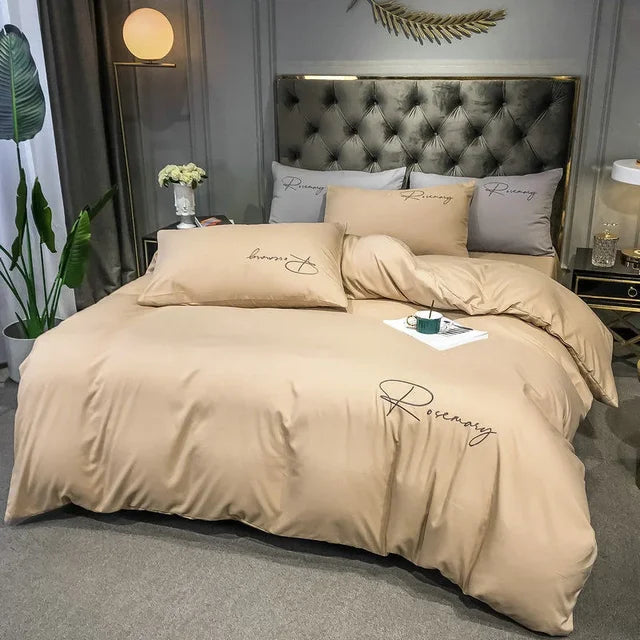 EmbroiLux Bedding - Elegant Embroidered Duvet Cover