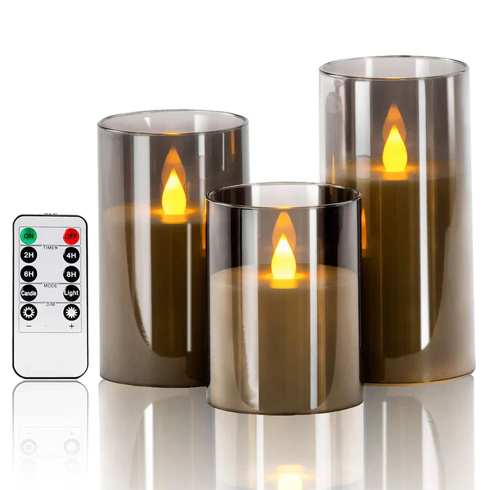 CandleGlow - Remote Control LED Candles, Set of 3