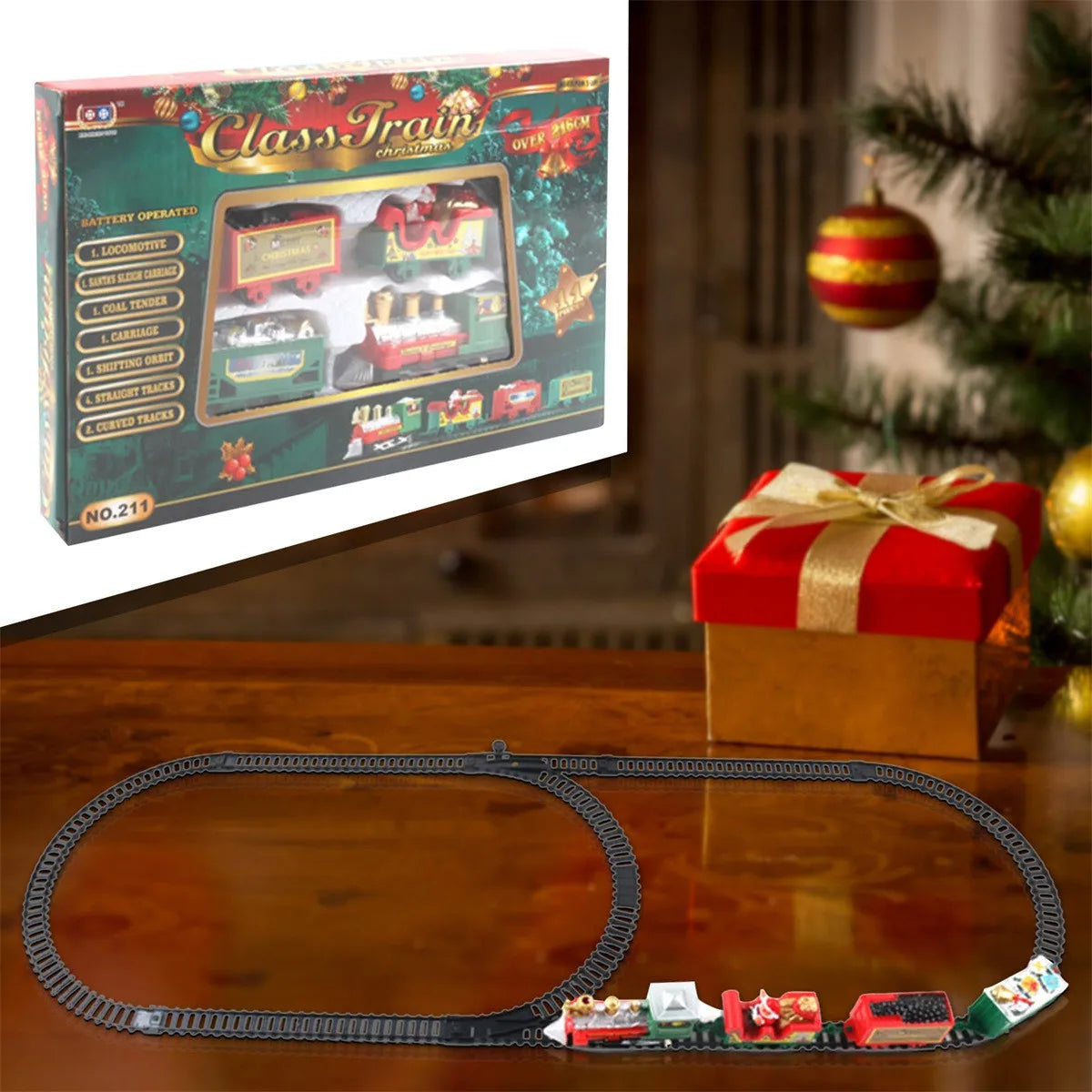 FeteLocomotive - Electric Christmas Train for Tree Decoration