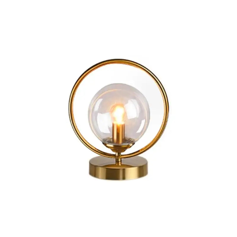 BallGlow - Glass Table Lamp with Brass Accents