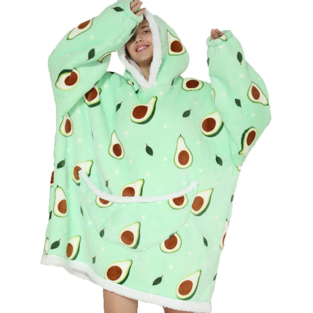 SnugJoy Blanket - Oversized Hooded Fleece Blanket with Pockets