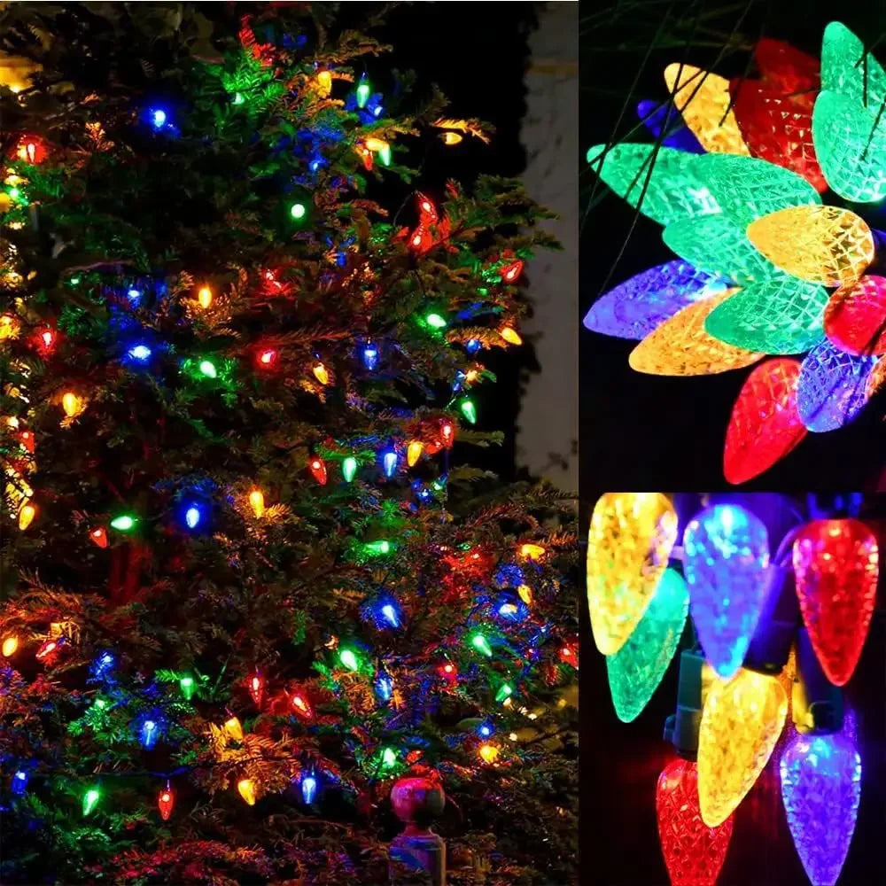 BerryGlow Lights - Guirlande solaire fraise pour jardin et fêtes