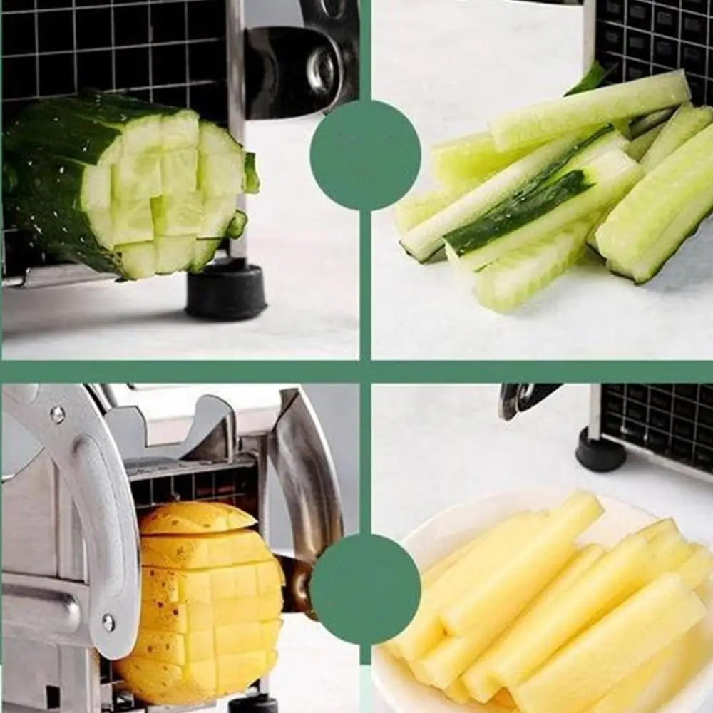 Fritzo Vegetable Cutter - Stainless Steel French Fry Cutter for Perfect Cuts