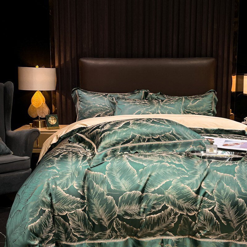 Verdant Leavescape - Egyptian Cotton Luxury Bedding Set
