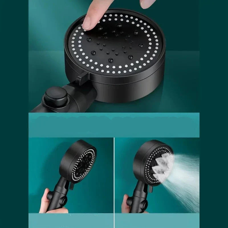 Ramjet - High-Pressure Black Shower Head