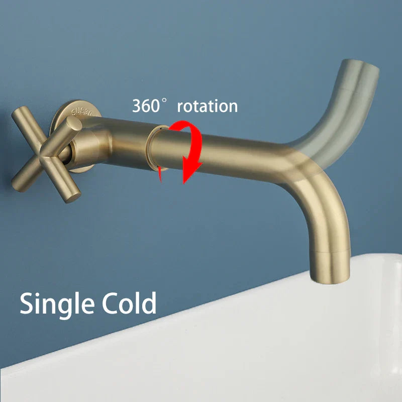 TorrentGlide - Waterfall Wall-Mounted Bathroom Faucet