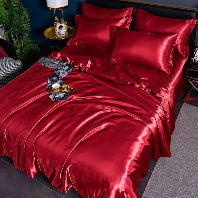 SatinLuxe Duvet Cover - Soft, Glossy Satin Bedding