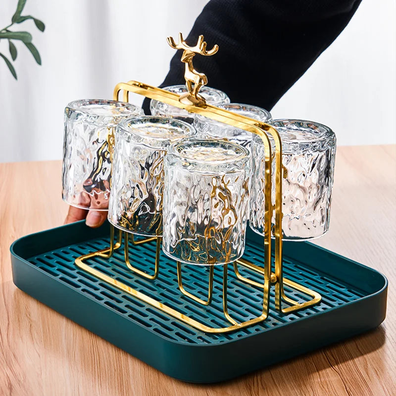 Glacio - Whiskey Glasses with Reindeer Stand for Festive Nights