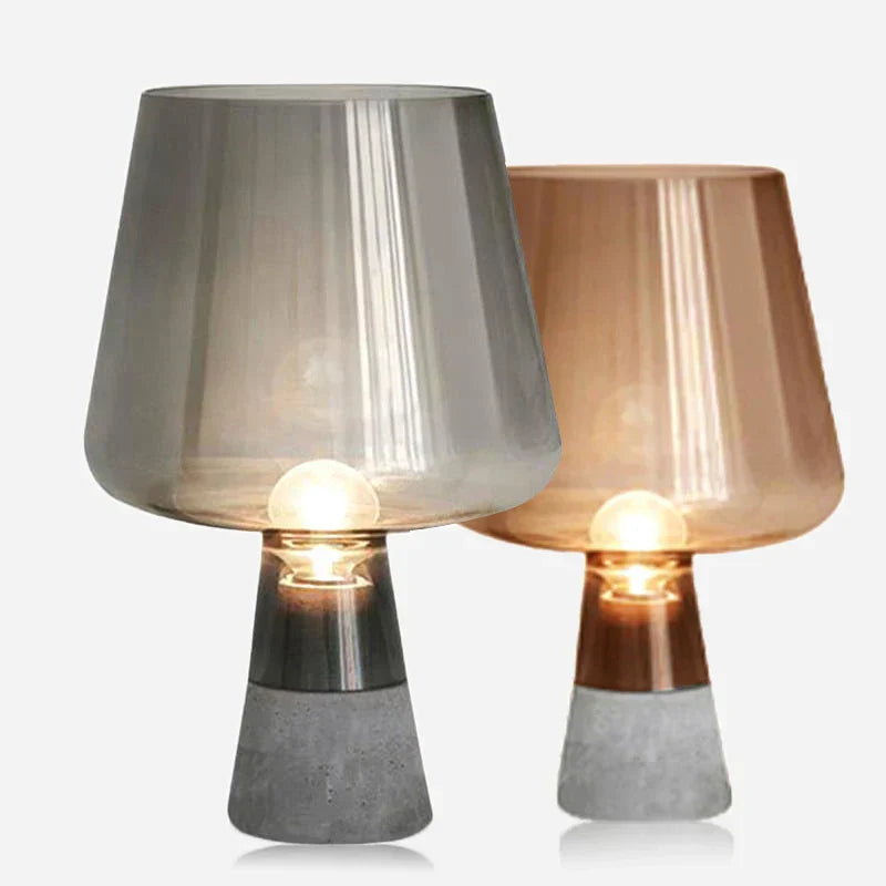 Ubrixa - Industrial Concrete and Glass Desk Lamp