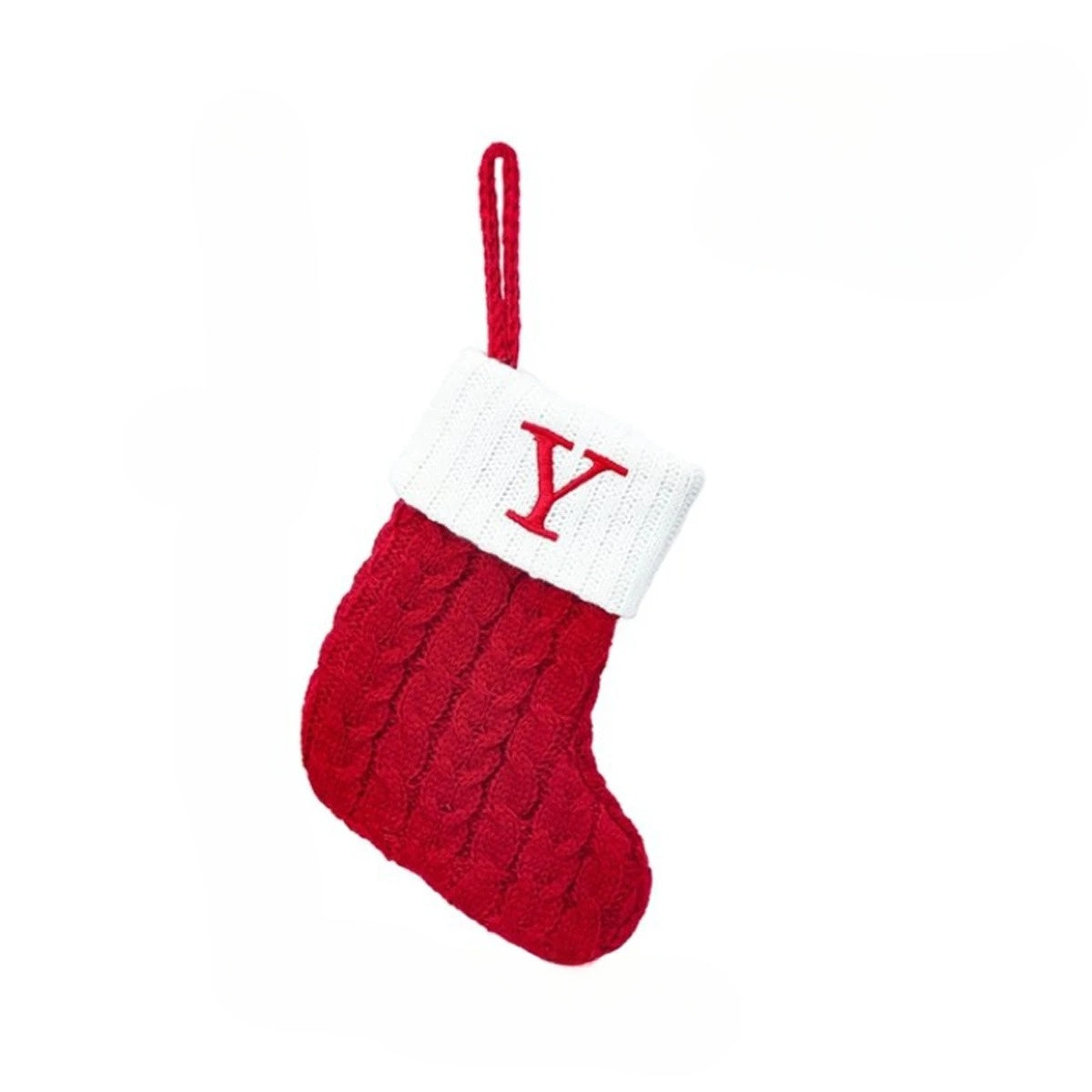 NoelEnTricot - Knitted Christmas Stocking with Snowflake Pattern