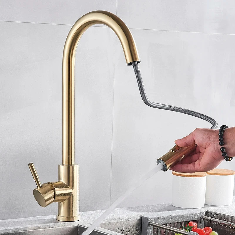 FlexiPull Faucet - 360° Rotating Modern Kitchen Mixer Tap