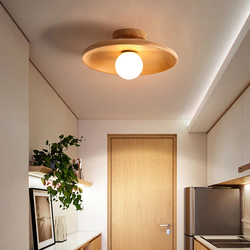 Woodland Ceiling Light - Wooden Pendant with Warm LED Glow for Your Home