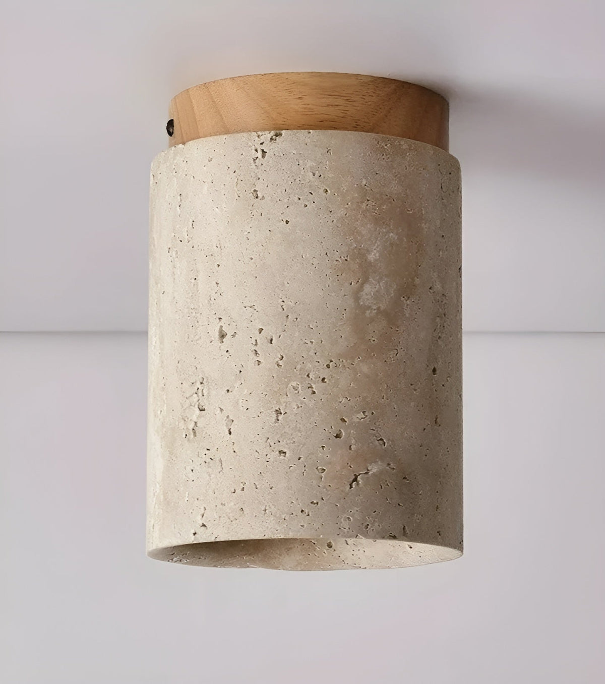 ZenElegance - Wabi Sabi Natural Travertine LED Ceiling Light