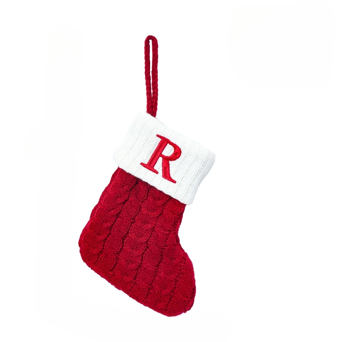 NoelEnTricot - Knitted Christmas Stocking with Snowflake Pattern